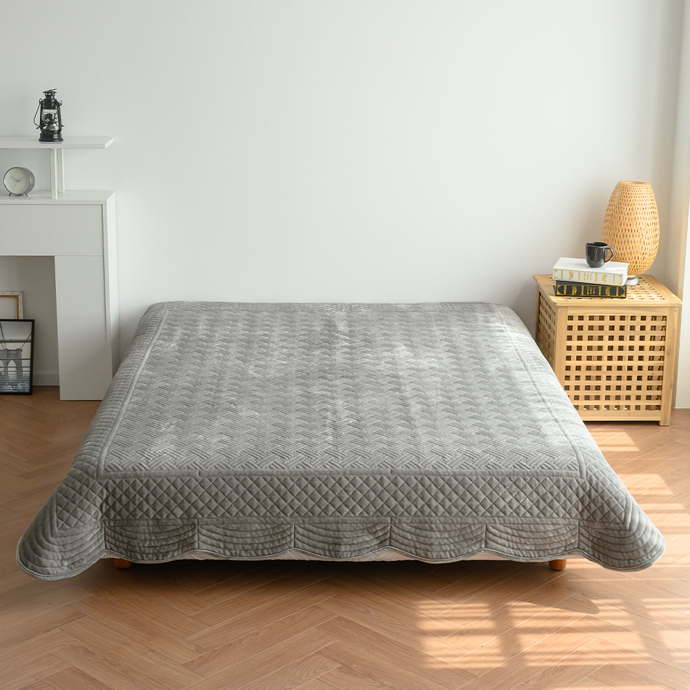 극세사 목화솜 논슬립 미끄럼방지 Q 침대패드 겸 거실러그