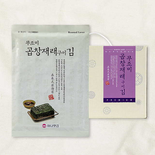 [하나맛김] 보령 맛있는 무조미곱창김 18g x 10봉