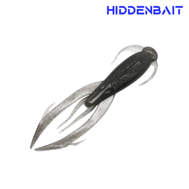 히든베이트 칼리스토 배스루어 호그웜 배스웜 H006 GRAY RED BLACK, 10.6cm - 상품 이미지