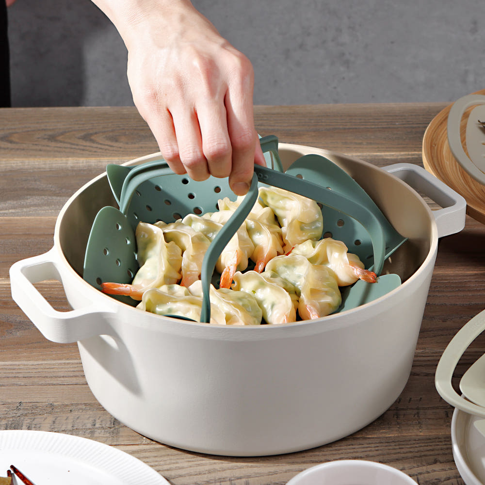 인콕 국산 날개형 실리콘 찜기 받침 찜판 삼발이 - 메인 이미지