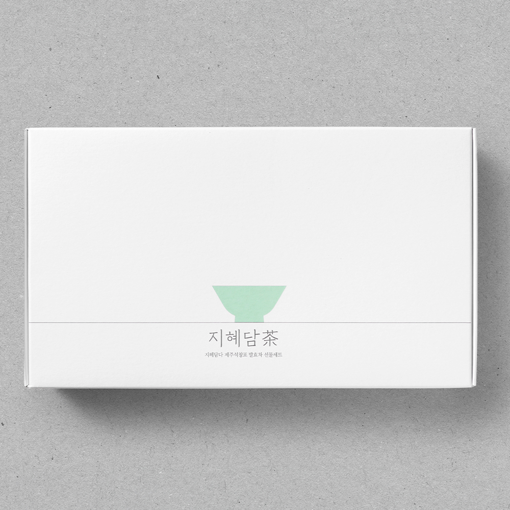 지혜담다 제주 석창포 100% 발효차 선물세트, 티백 12개입+찻잎 지관 30g - 메인 이미지