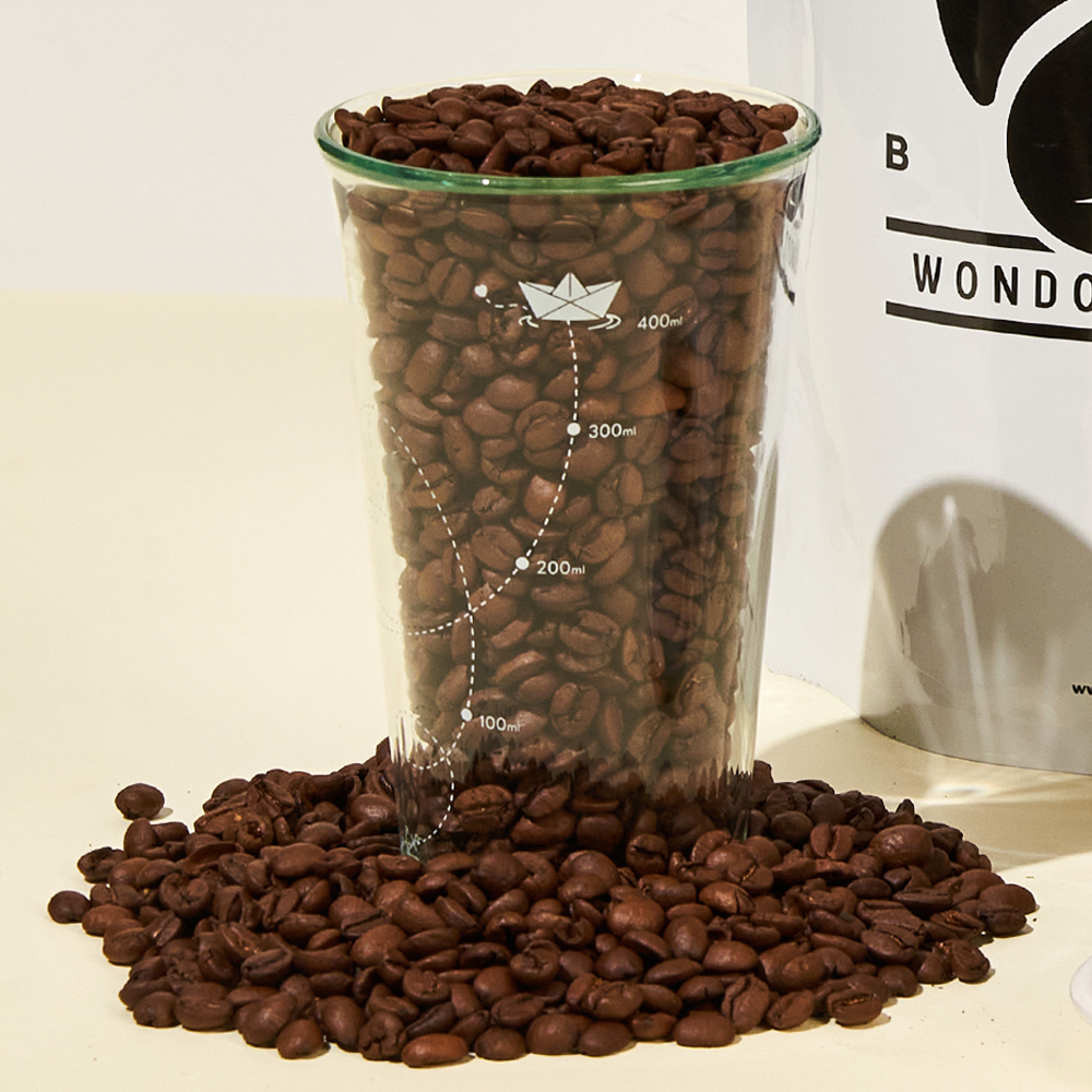 원두반점 에코 강화 글라스 500ml 내열 유리 아이스 커피잔 아메리카노잔 롱 에이드컵