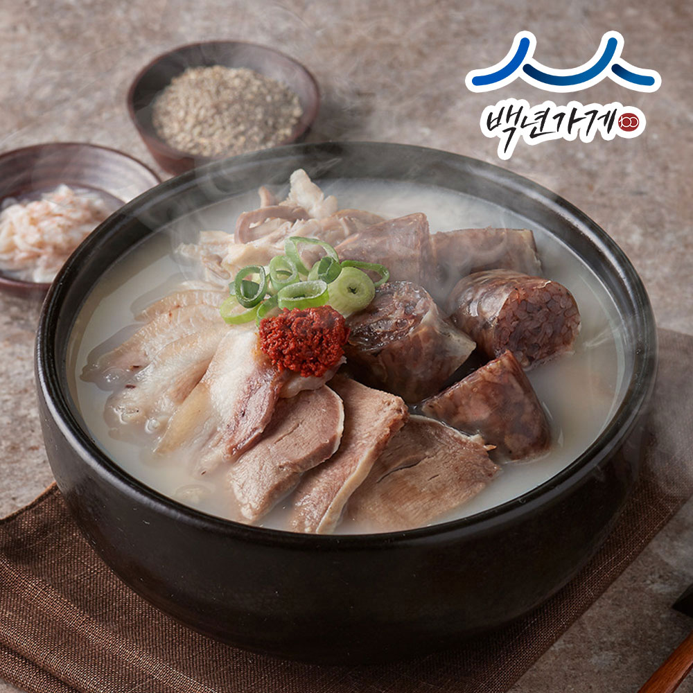 46년 전통 인천 신포순대 가마솥 순대국밥 돼지국밥 600g 2팩 캠핑 밀키트