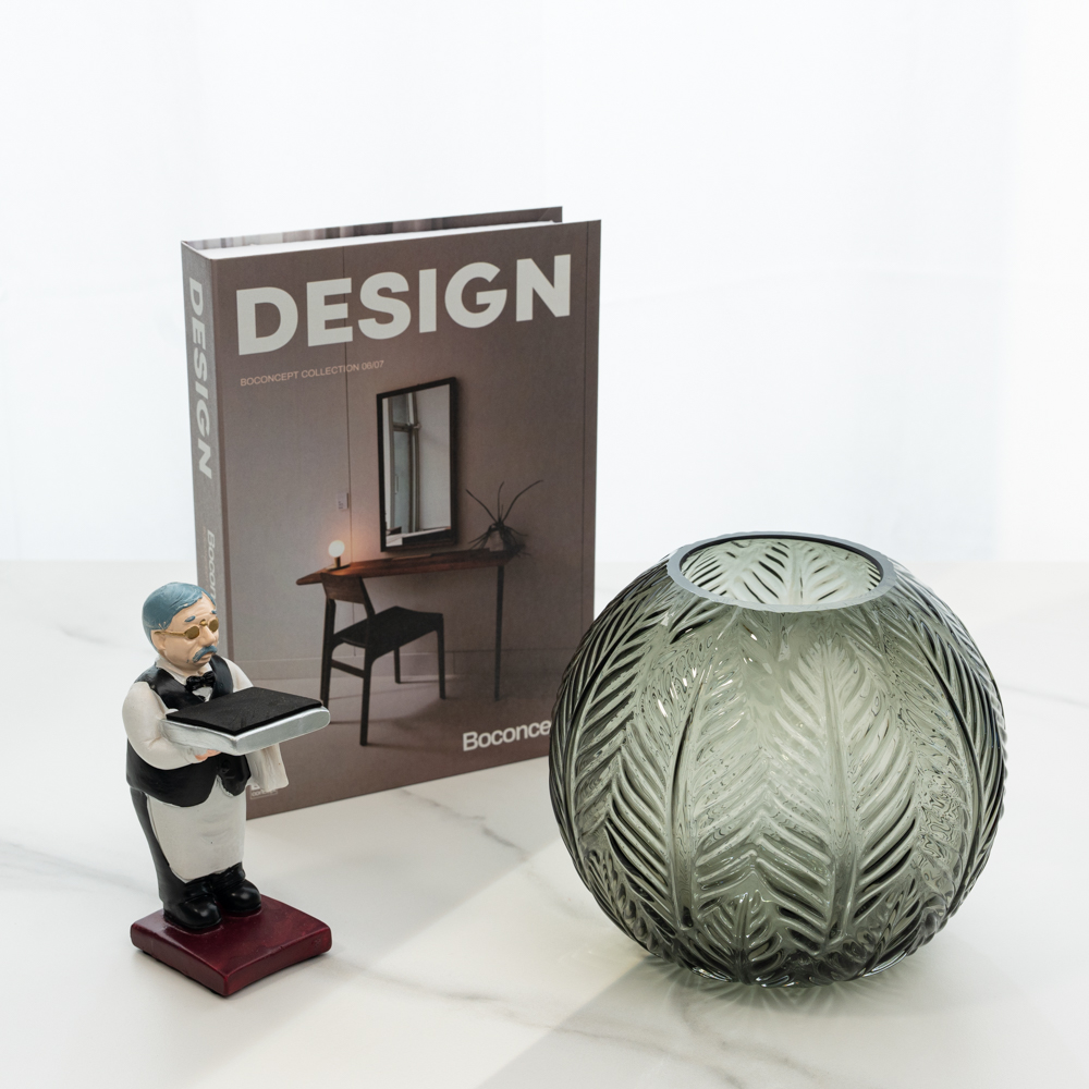 할메이드 인테리어 오브제 대형 미니 유리 꽃병 리프 화병 소