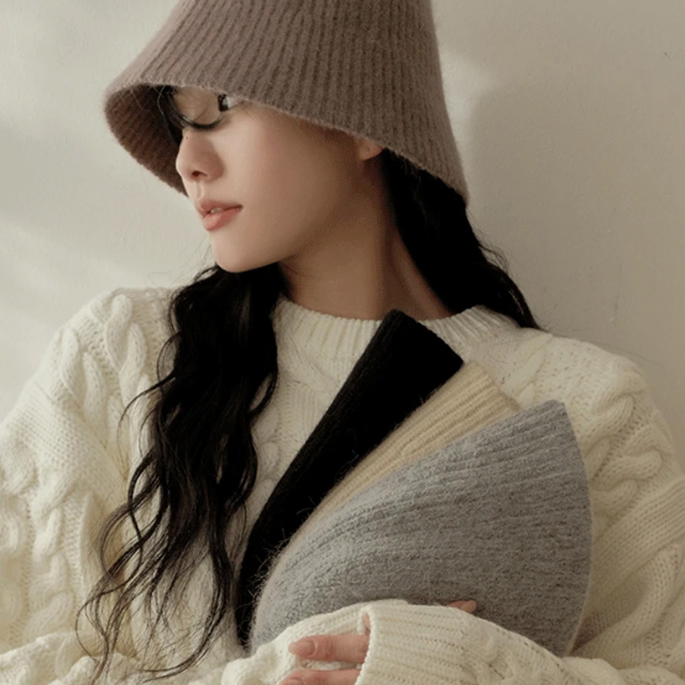 포근 앙고라 소두핏 데일리 버킷햇 - 상세 이미지 3