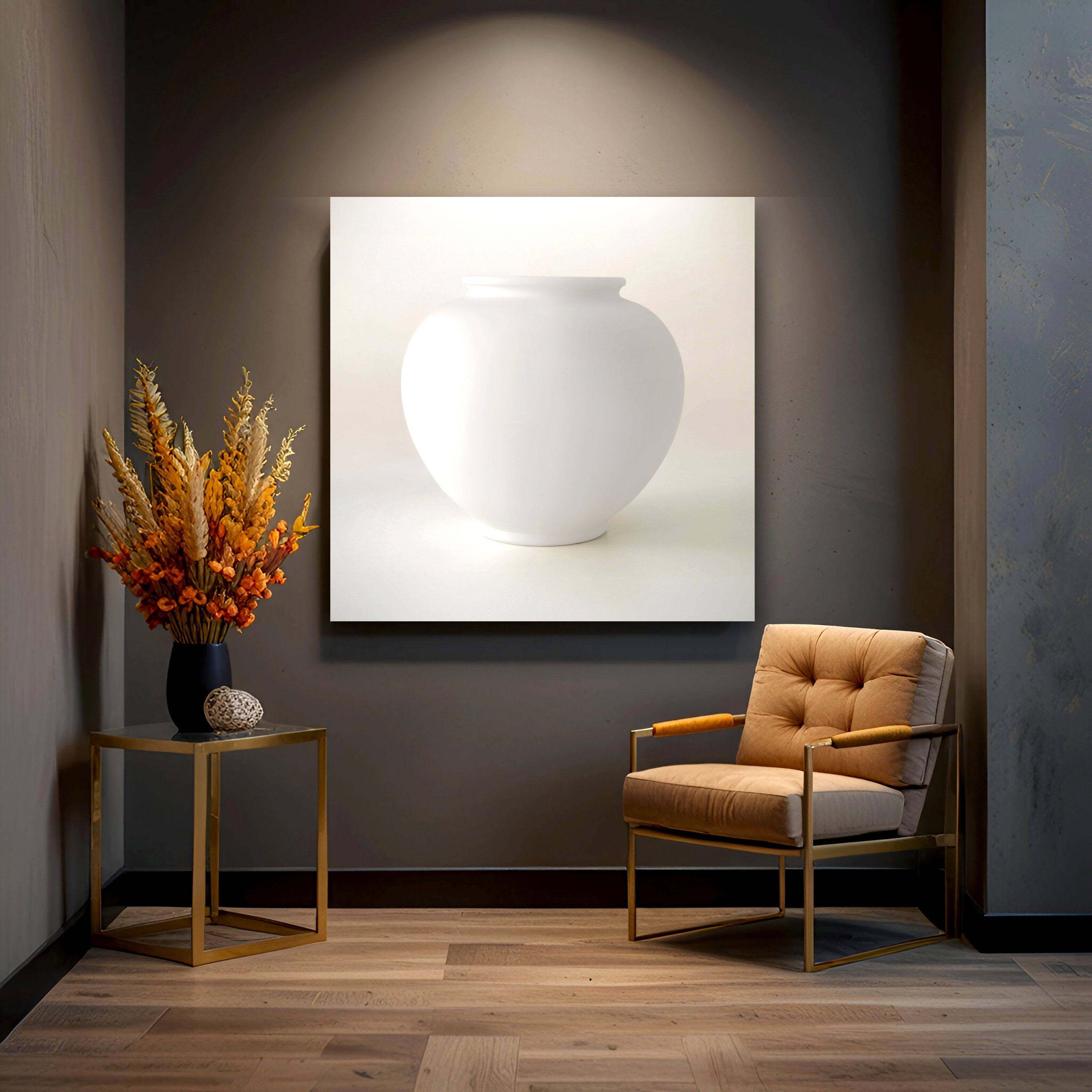 다복 달항아리 80x80cm 액자 복들어오는 그림 거실 인테리어 현관풍수 개업선물 캔버스