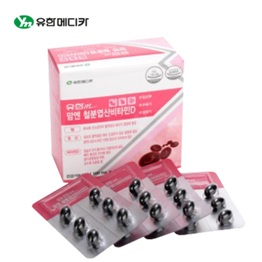 유한메디카 맘엔 철분 엽산 비타민D 임산부 철분제 햄철 영양제 60캡슐, 1개