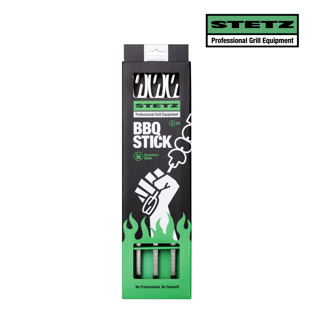 스테츠 스텐 바베큐 꼬치 6개입 그릴 캠핑 bbq 꼬치요리 꼬챙이 막대