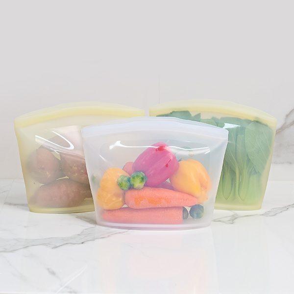 퍼기 3중 밀폐 실리콘 지퍼백 밀폐용기 다회용 지퍼팩 냉장고정리 1P 토프브라운 1500ml - 상세 이미지 4