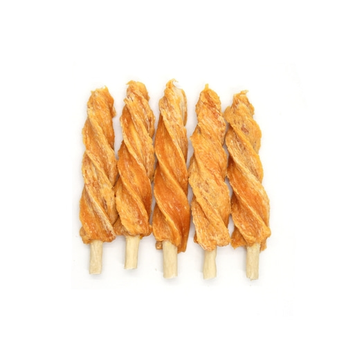 브리더랩 강아지 반려견 간식 스노우 꽈배기 스틱 말이껌 연어, 300g, 1개 - 상세 이미지 3