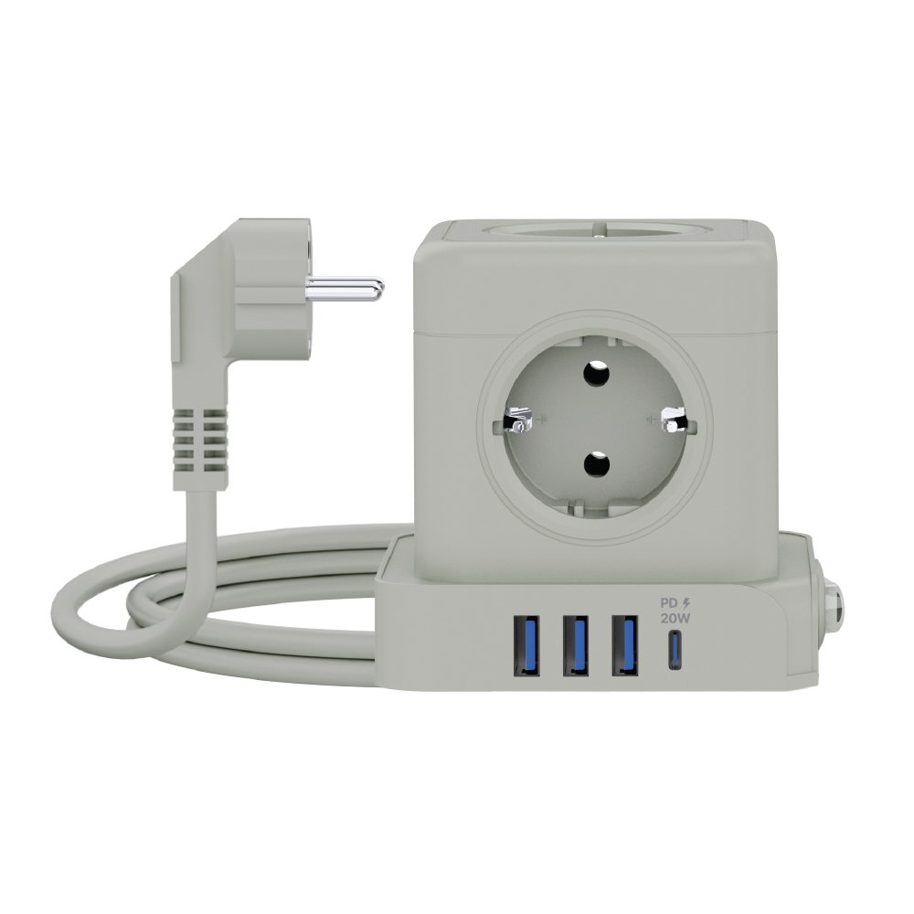 에코너 MT04 큐브 고용량 납작멀티탭 USB PD C타입 충전기 9구 멀티콘센트 - 상세 이미지 5