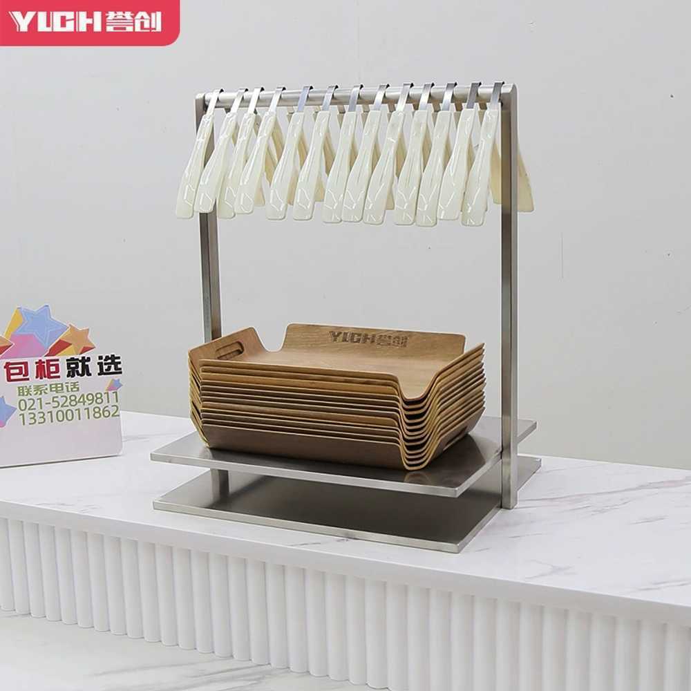 빵 집게 거치대 베이커리 접시 픽업 트레이 쟁반 선반 A - 상세 이미지 4