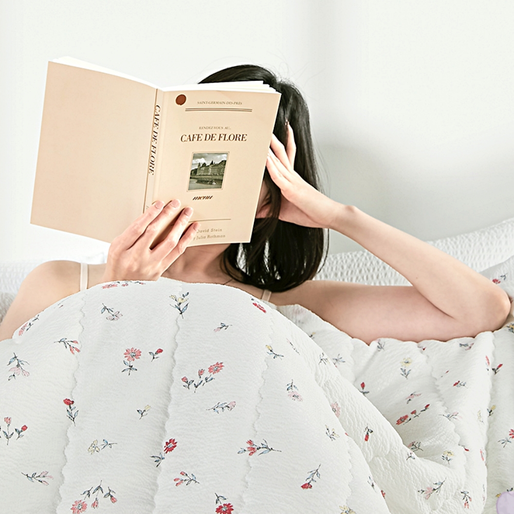 코코리찌 허브가든 쿨시어서커 누빔이불 겸용패드 베개커버 여름 쿨이불 침구 통풍 슈퍼싱글