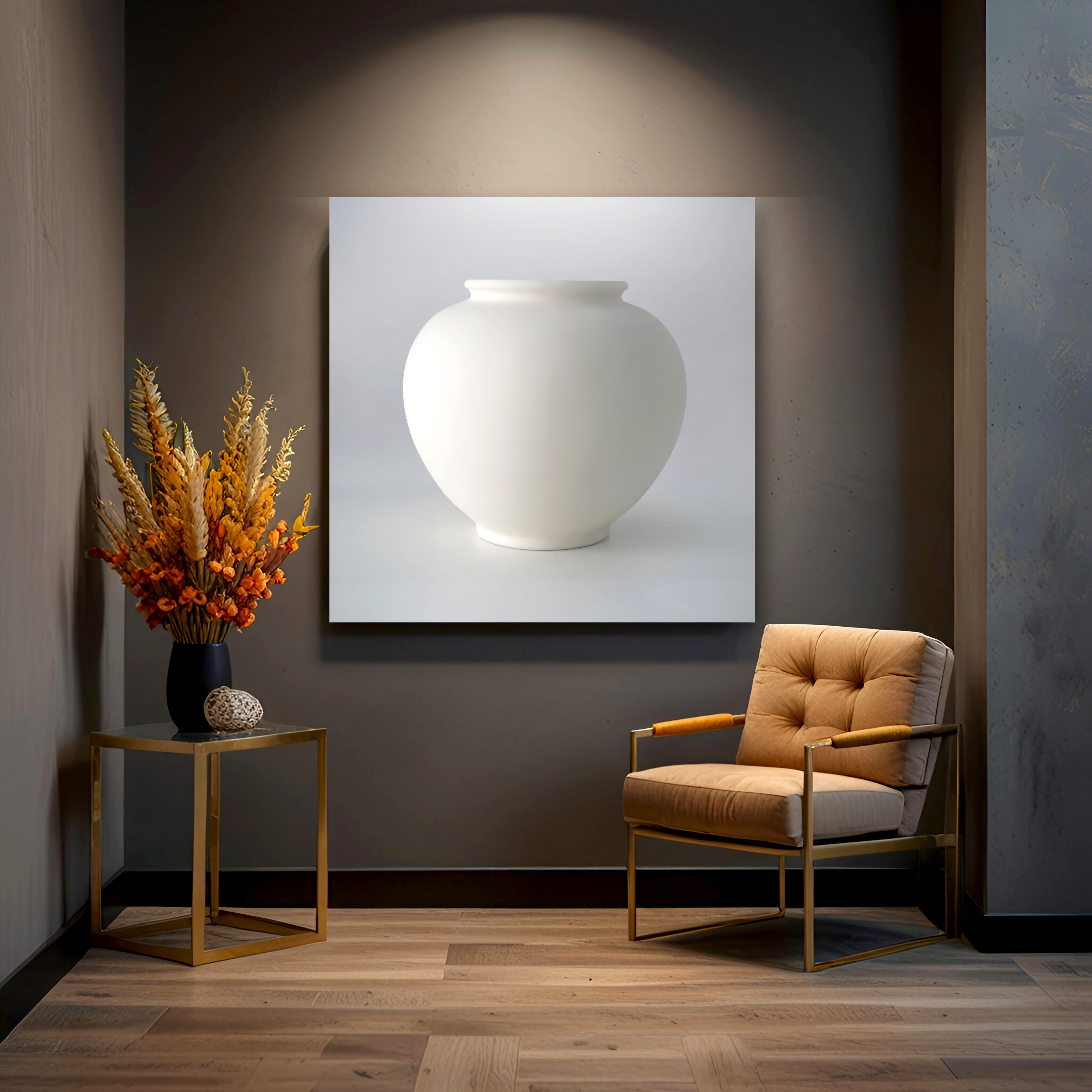 다복 달항아리 80x80cm 액자 복들어오는 그림 거실 인테리어 현관풍수 개업선물 캔버스