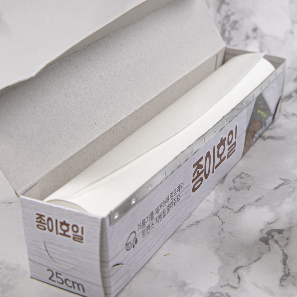 UH 국산 종이호일 에어프라이어 오븐 튀김 기름 흡수지 25cmx20m, 1개