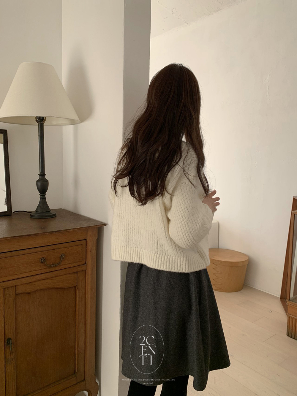 그렌드 울 미디 밴딩 플레어스커트 (2color) 플리츠 A라인 훌 스커트 - 상세 이미지 4