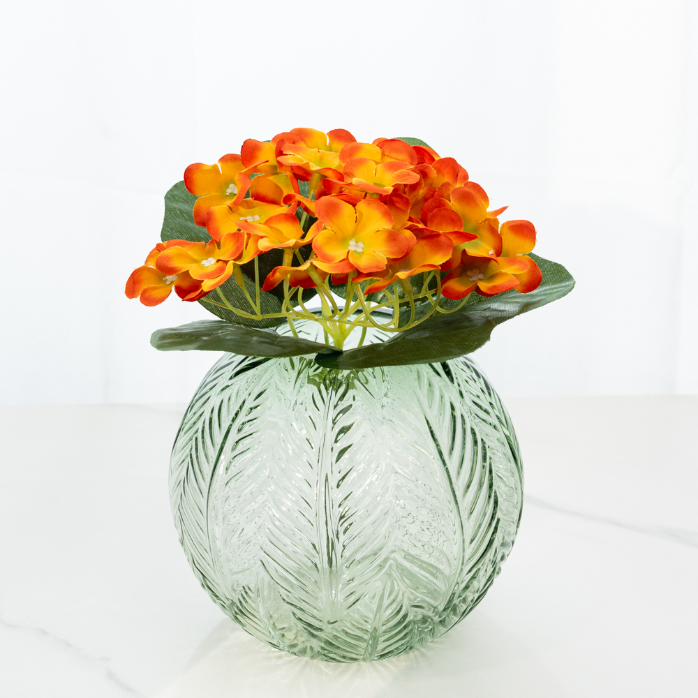 할메이드 인테리어 오브제 대형 미니 유리 꽃병 리프 화병 소