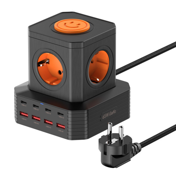 16A 4000W 5구 USB 멀티탭 8포트 휴대폰 충전 65W PPS 초고속2.0 C핀 - 상세 이미지 2