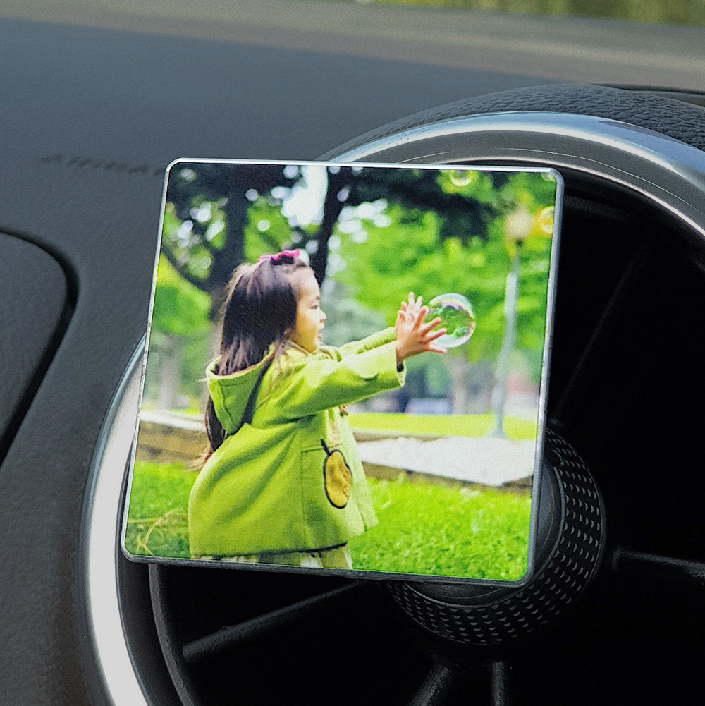 차량용액자 사진걸이 차량액자 거치대 송풍구액자 미니 대쉬보드 4.5x4.5 제품 이미지