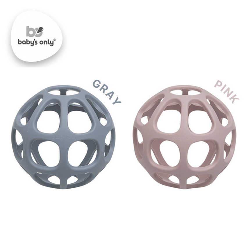 실리콘오볼 치발기볼 이앓이 영유아 신생아 아기 장난감 공 치발기
