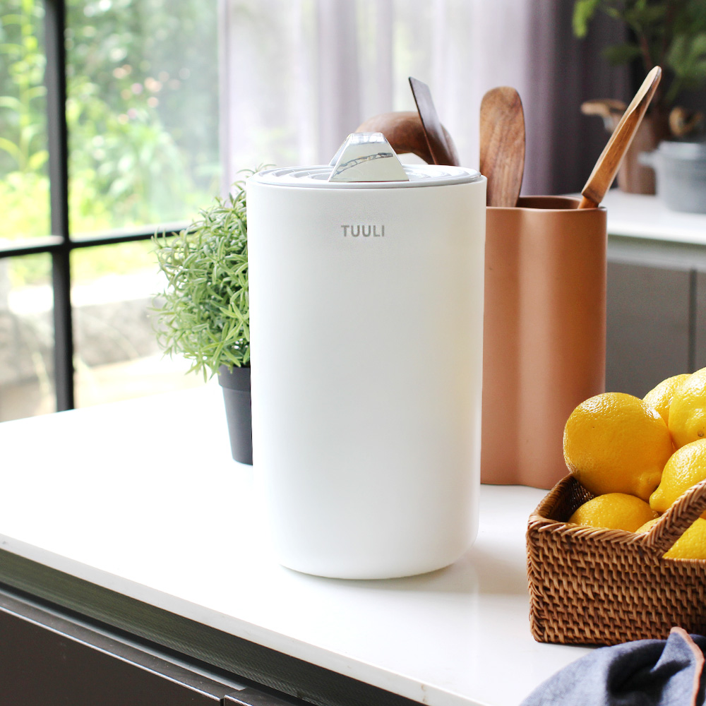 씨에스리빙 튤리 진공 음식물쓰레기통 음식물수거함 음쓰통 화이트