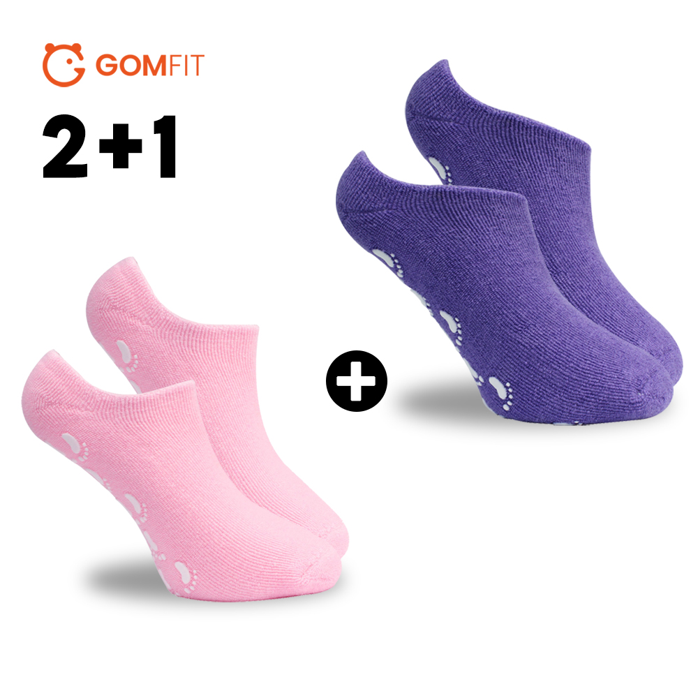 곰피트 2+1 발 뒤꿈치 발바닥 각질관리 실리콘 보습양말 - 상품 이미지
