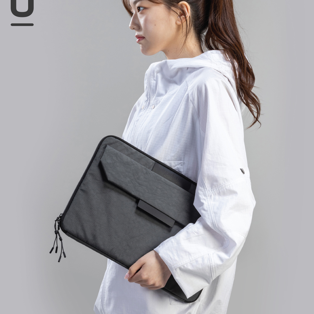 유니온6 클러치백 그레이 대형 노트북수납 손가방 파우치 경량 방수 - 상세 이미지 3