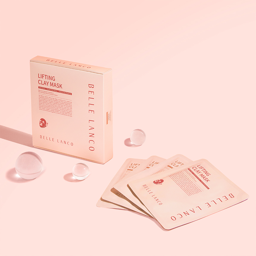 벨르랑코 리프팅 클레이 석고 마스크팩 이중턱 탄력 작은얼굴관리 석고팩 20g x 4개입 이미지 3