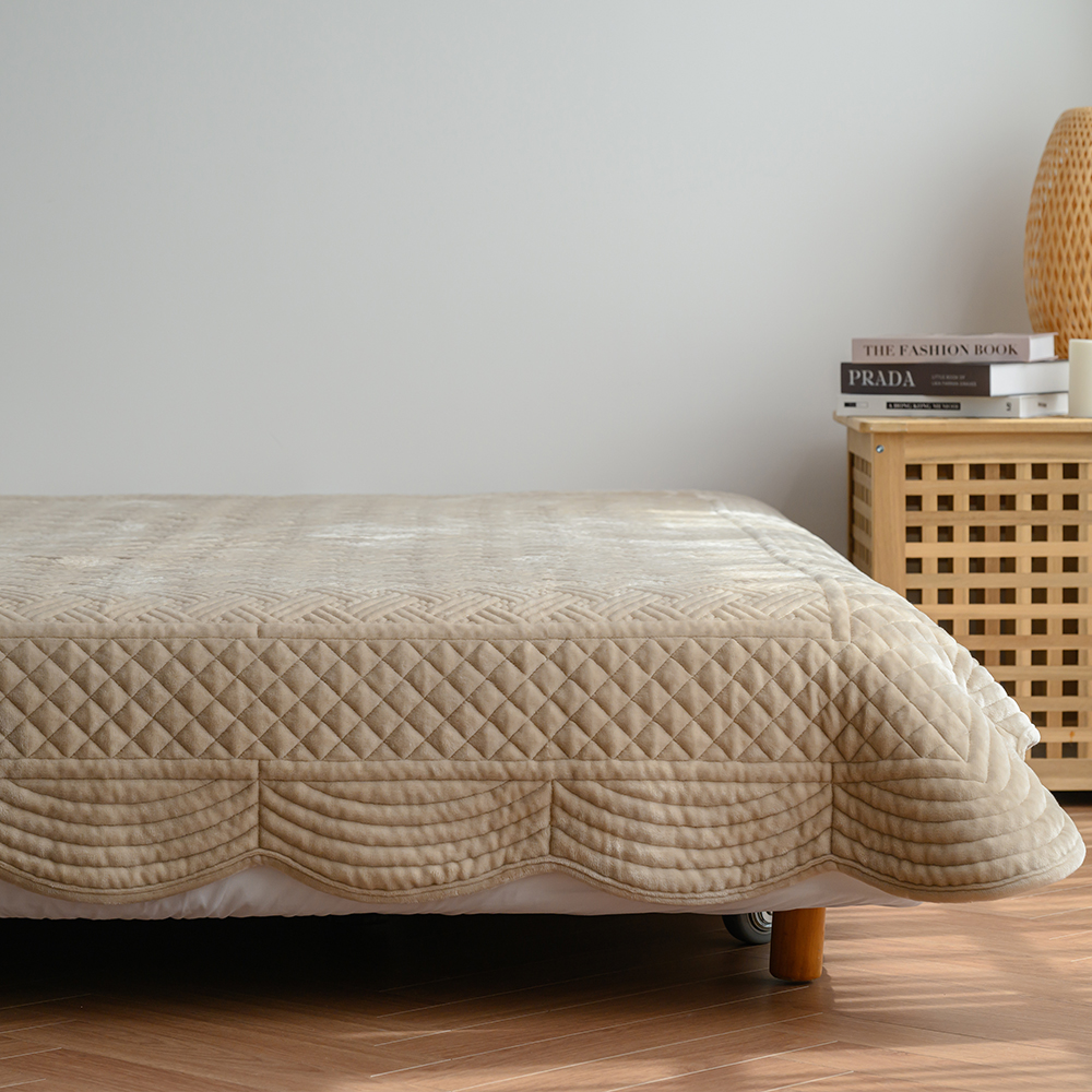 극세사 목화솜 논슬립 미끄럼방지 Q 침대패드 겸 거실러그