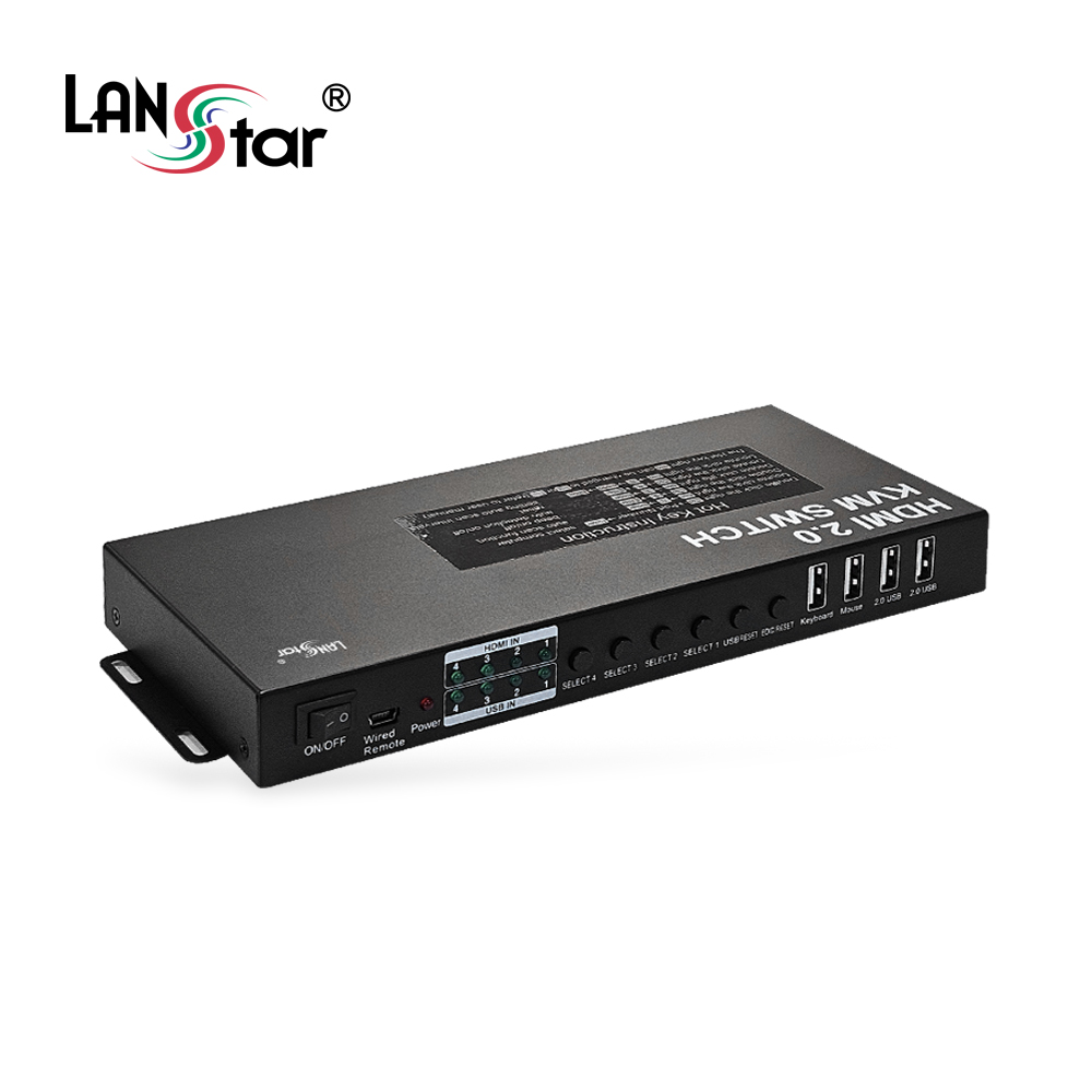 KVM 스위치 4포트 최대 PC 4대 제어 핫키 4K 지원 (LS-HDH4KVM) - 상세 이미지 2