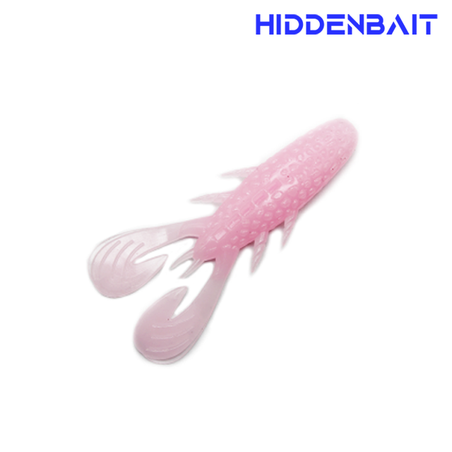 히든베이트 헬리케 호그웜 배스낚시 소프트웜 배스루어 H008 LIGHT PINK, 8cm - 메인 이미지
