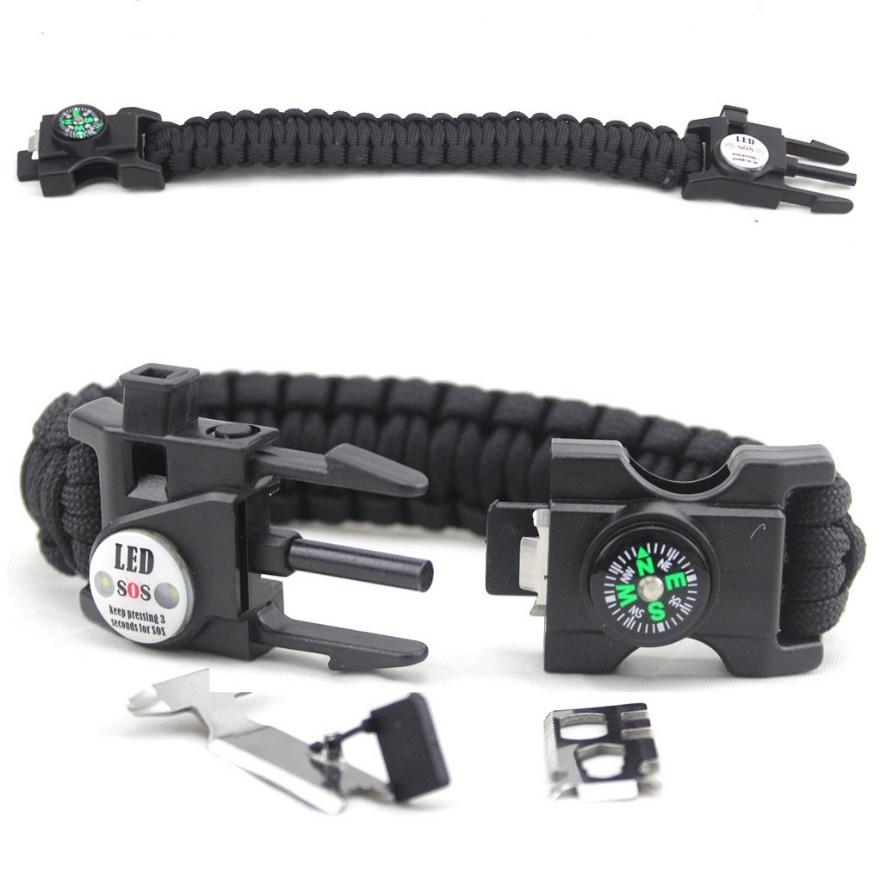 나침반 등산 생존팔찌 끈팔찌 led팔찌 파이어스틱