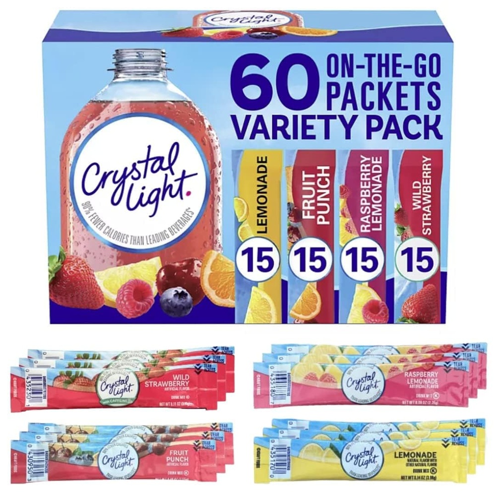 Crystal Light 크리스탈 라이트 에이드분말 제로슈가음료 다이어트음료 약480g 사무실음료 - 상품 이미지
