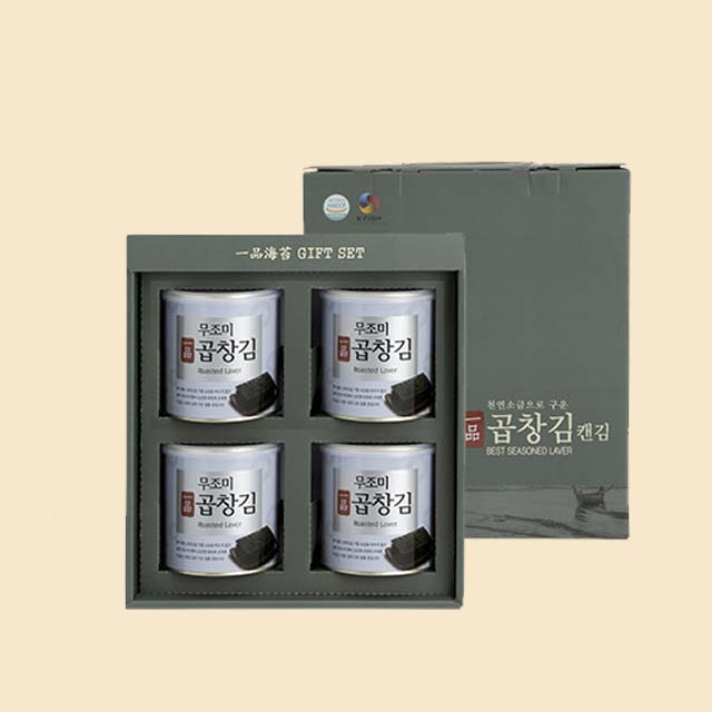 [하나맛김] 일품 무조미곱창김 캔김 22g x 4캔 - 상세 이미지 2