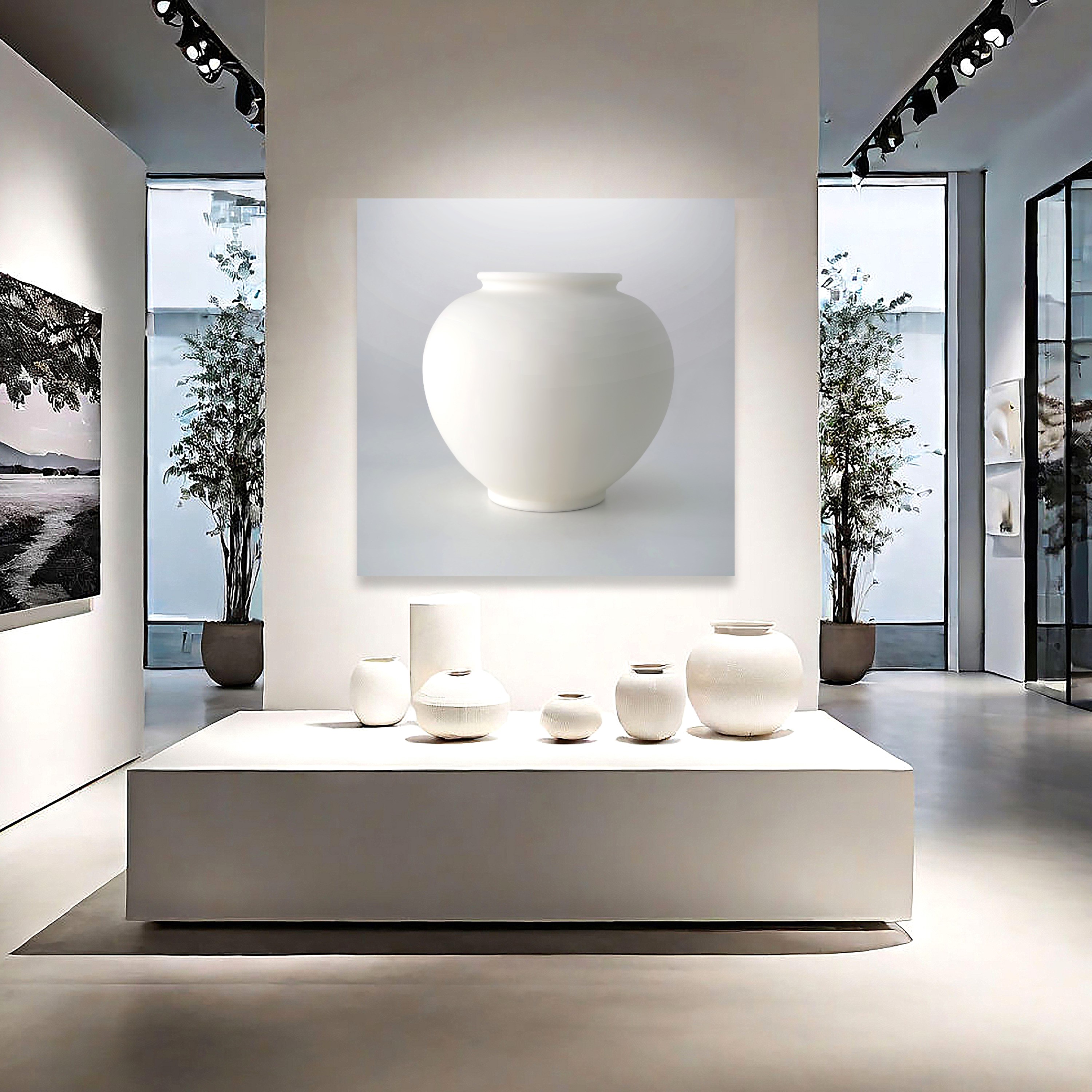 다복 달항아리 80x80cm 액자 복들어오는 그림 거실 인테리어 현관풍수 개업선물 캔버스