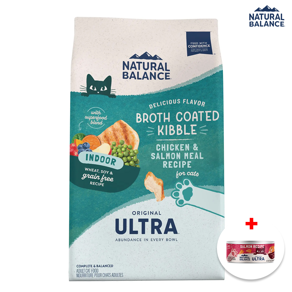 내추럴발란스 캣 울트라 인도어 고양이 그레인프리 사료 2.4kg+내츄럴발란스 습식캔