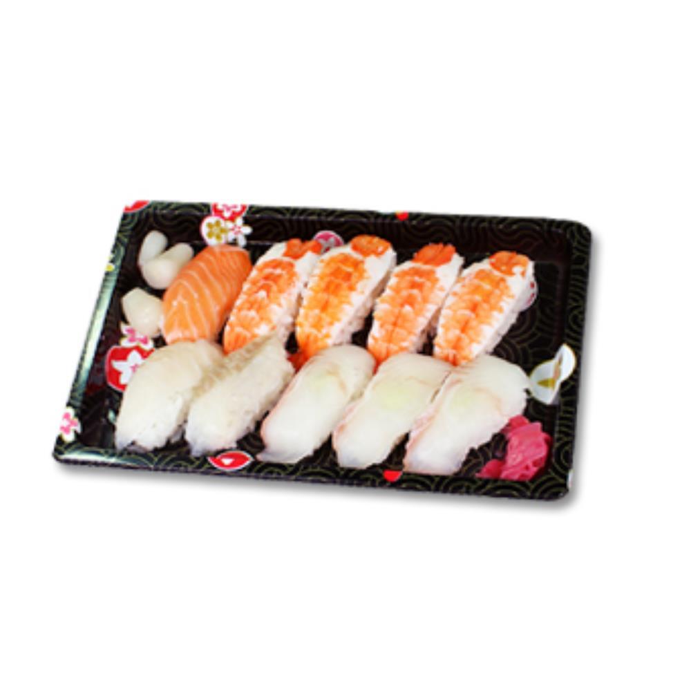 300개 매화 꽃 그림 검정색 직사각 초밥 배달 용기 배달상자 매장용 김밥포장용기 일식집포장 : 오엔엘컴퍼니