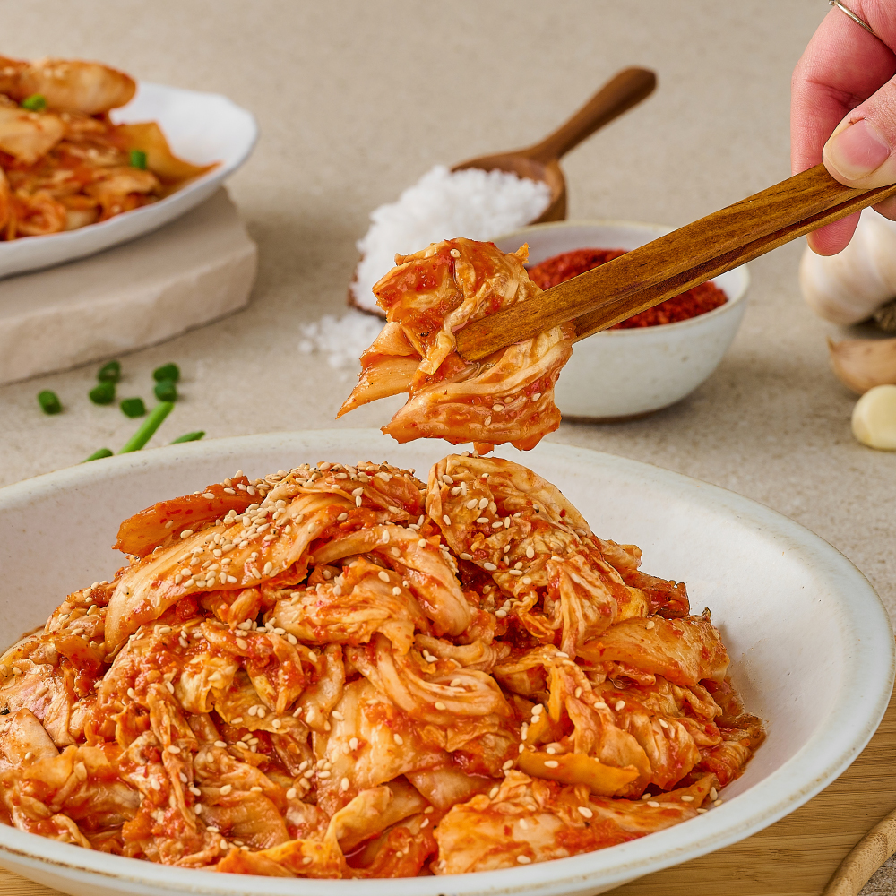 국산 칼국수 마늘 매운 전라도 알배기 겉절이 김치 1kg 2kg 3kg - 상세 이미지 5