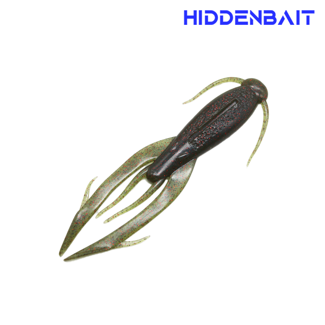 히든베이트 칼리스토 배스루어 호그웜 배스웜 H007 PUMPKIN RED, 10.6cm - 상품 이미지