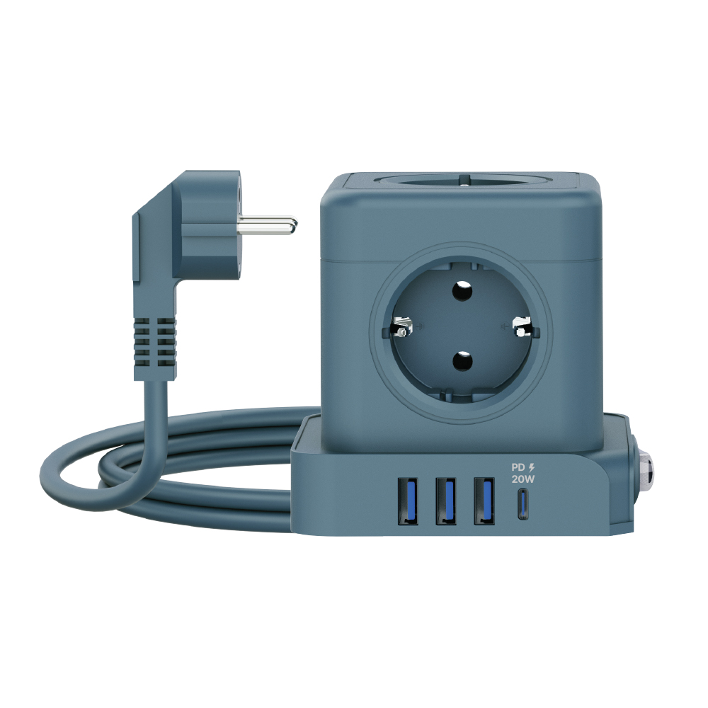 에코너 MT04 큐브 고용량 납작멀티탭 USB PD C타입 충전기 9구 멀티콘센트 - 상세 이미지 4