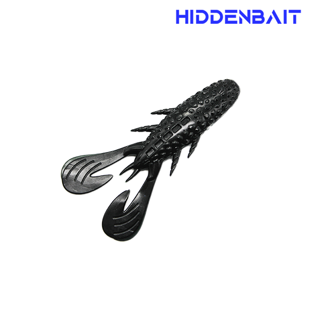 히든베이트 헬리케 호그웜 배스낚시 소프트웜 배스루어 H007 PUMPKIN RED, 8cm - 상세 이미지 2