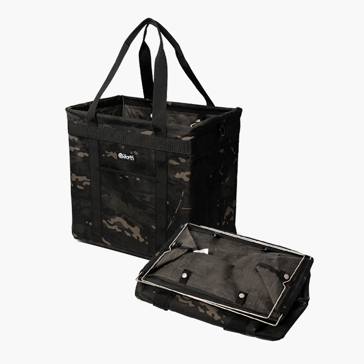 디얼스 코듀라 폴딩 트래쉬 백 52L 블랙 멀티캠 접이식 캠핑 쓰레기통 다용도 수납