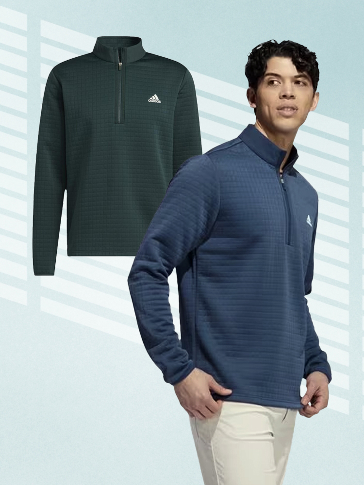 아디다스골프 남성 사각 퀼팅 반집업 긴팔 셔츠 HM8279 HM8282