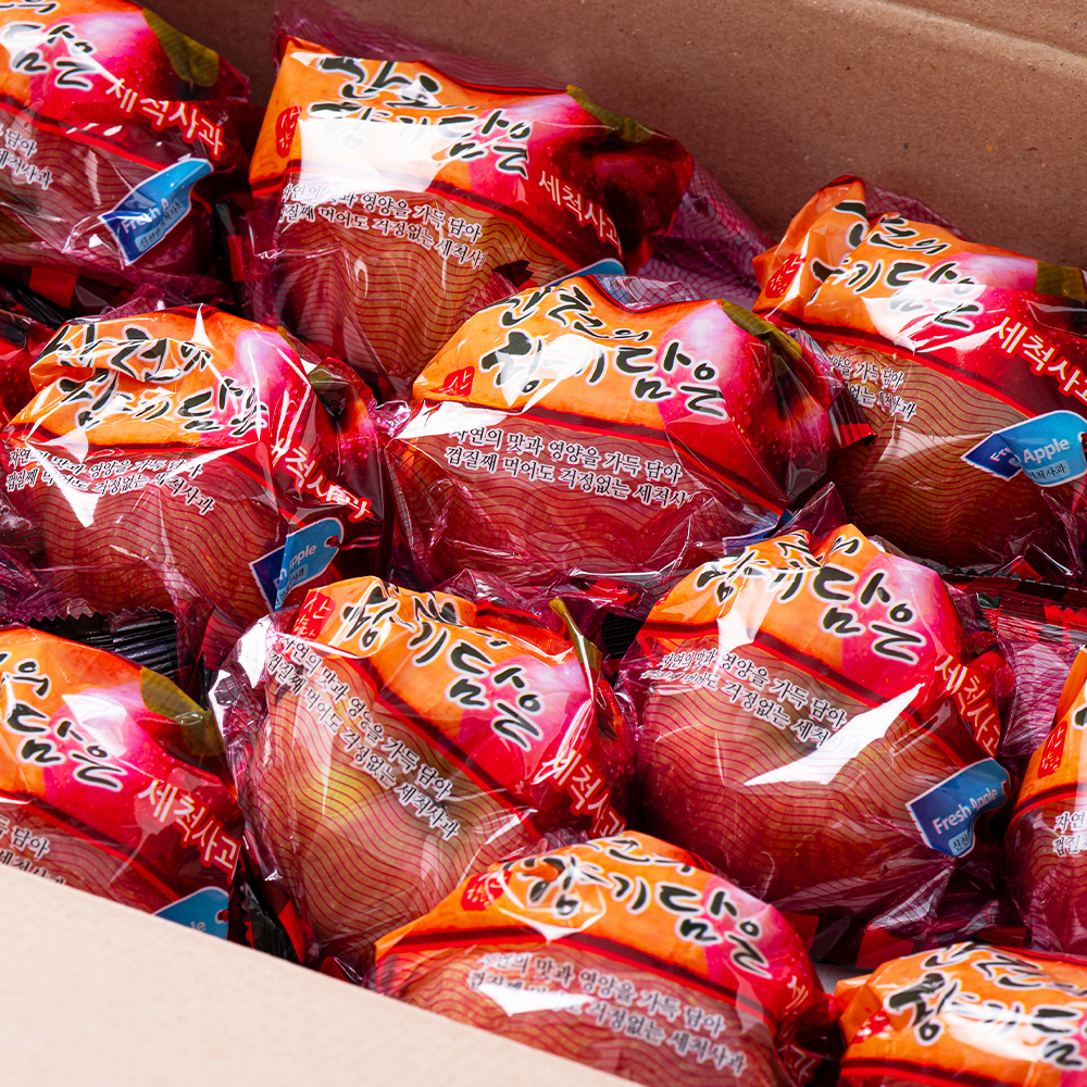 껍질째 먹는 사과 간편한 홍로 세척사과 2kg 3kg