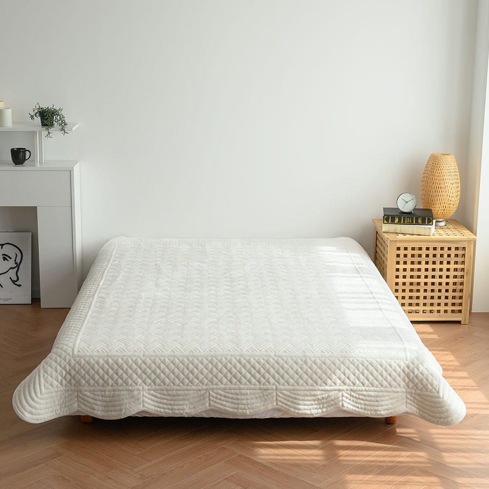 극세사 목화솜 논슬립 미끄럼방지 Q 침대패드 겸 거실러그