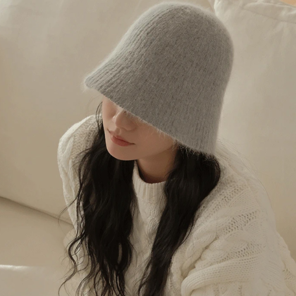 포근 앙고라 소두핏 데일리 버킷햇 - 메인 이미지