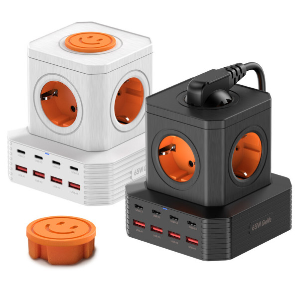16A 4000W 5구 USB 멀티탭 8포트 휴대폰 충전 65W PPS 초고속2.0 C핀 - 상품 이미지