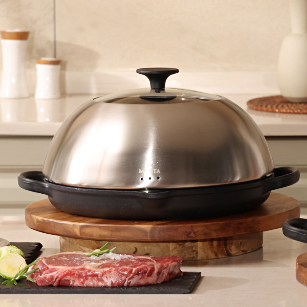 무쇠장인 수제 돔 그릴 세트 고기불판 생선구이팬 가정용 인덕션 그릴팬