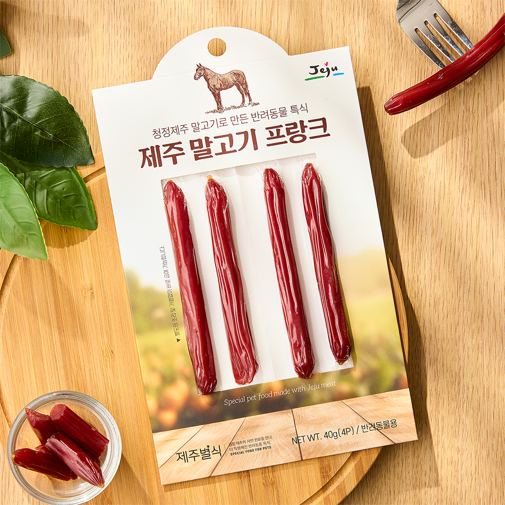제주별식 강아지소세지 강아지햄 영양간식 소고기+흑돼지+말고기 40g 6종 - 상세 이미지 2