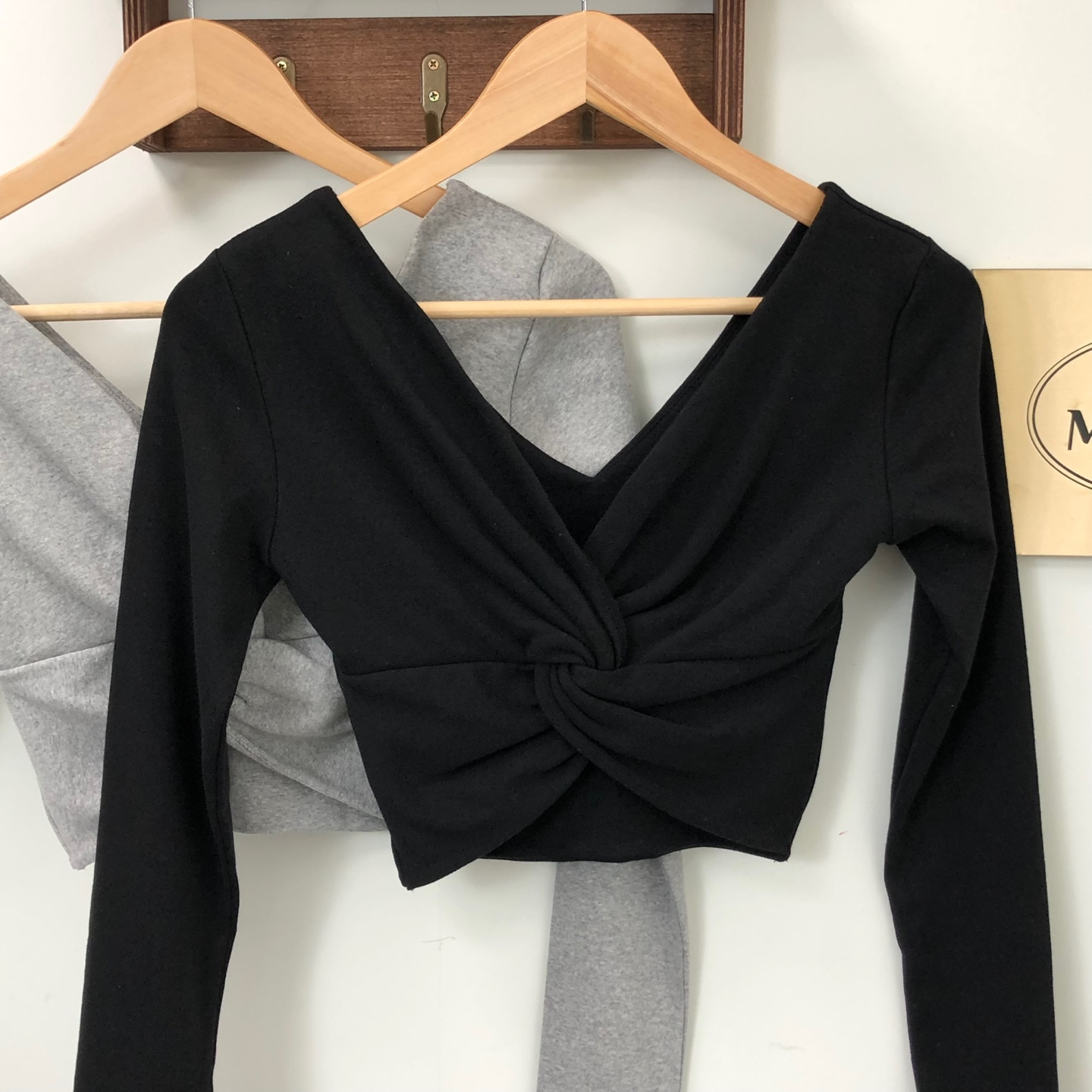 [스판굿 국내제작✨] 만삭사진 꼬임 크롭티 만삭촬영 주수사진 요가복 코튼 스판 심플 임산부 임부복 만삭티셔츠 상세 이미지 25